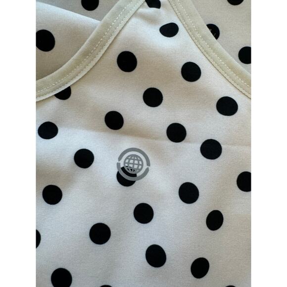 MAX STUDIO PERFORMANCE Active White Black Polka Dot Tank Dress Size XS - Picture 5 of 7